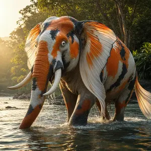 Elephant + Koi fish